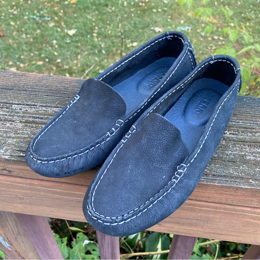 Sperry Women's Port Moc Driving Style Loafer Black Leather Shoes Size 5M